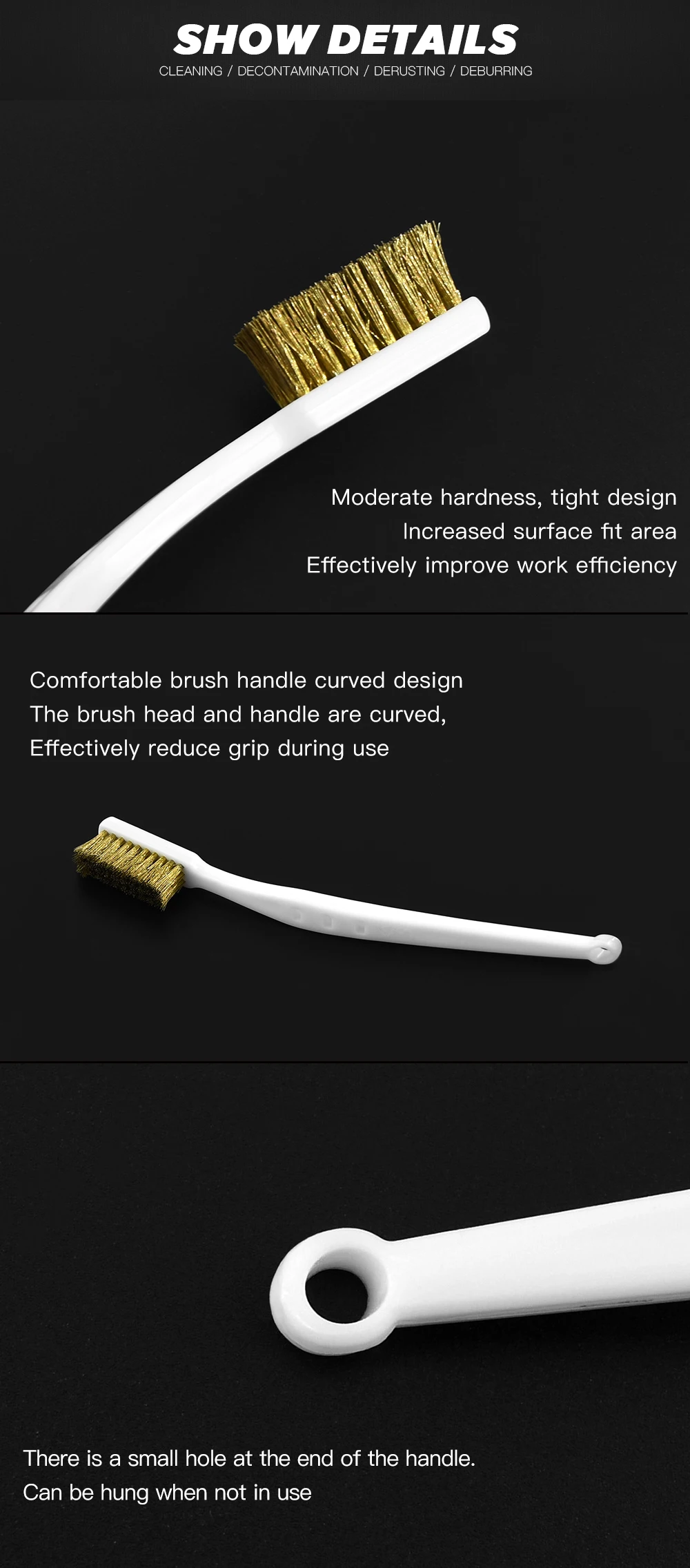3D Printer Cleaner Tool Copper Wire Toothbrush Copper Brush Handle For Nozzle Heater Block Hotend Cleaning Hot Bed Parts